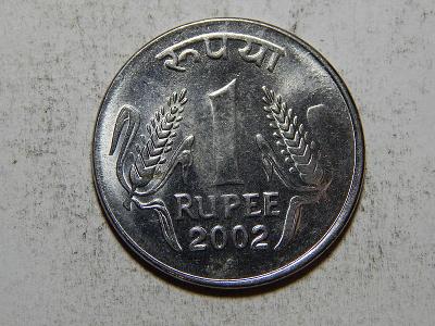 Indie 1 Rupee 2002 tečka XF č23949