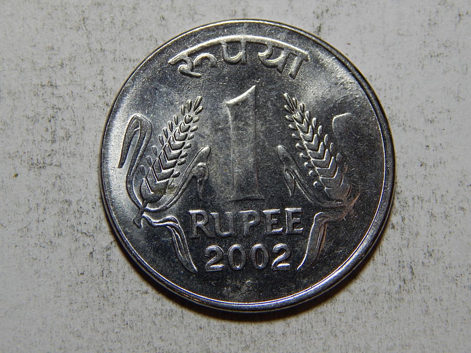 Indie 1 Rupee 2002 tečka XF č23949 - Sběratelství