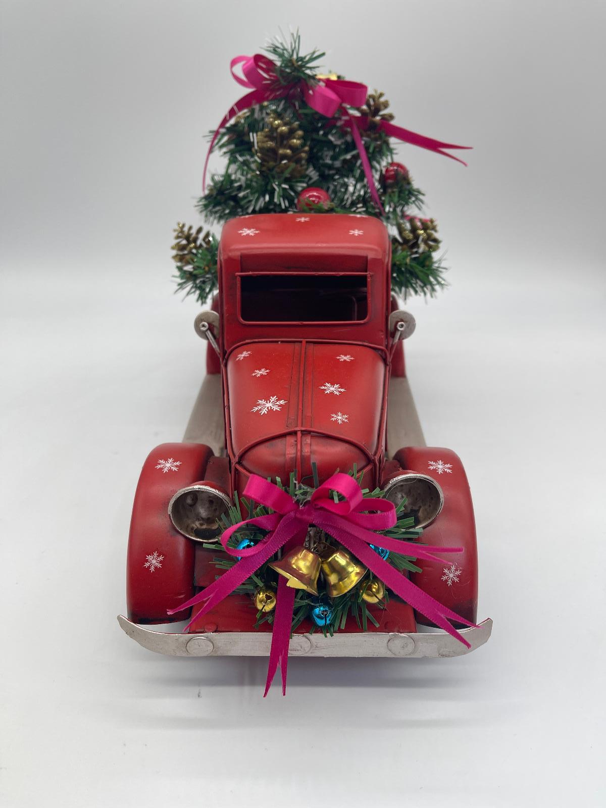 TOP-Vánoční autíčko dekorace - kovové  - undefined