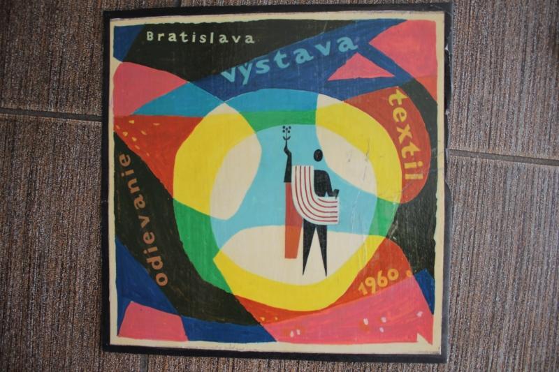 Obraz-Reklamní návrh-výstava textilu Bratistava 1960