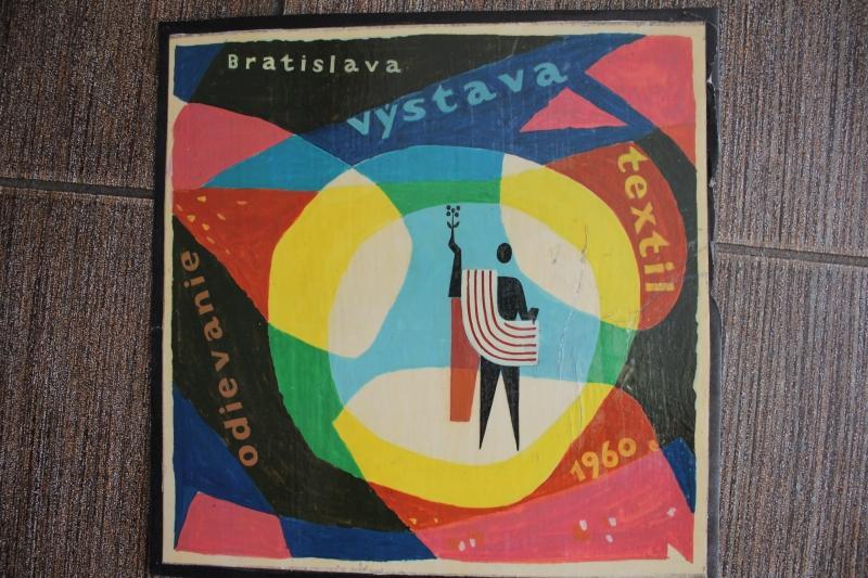 Obraz-Reklamní návrh-výstava textilu Bratistava 1960