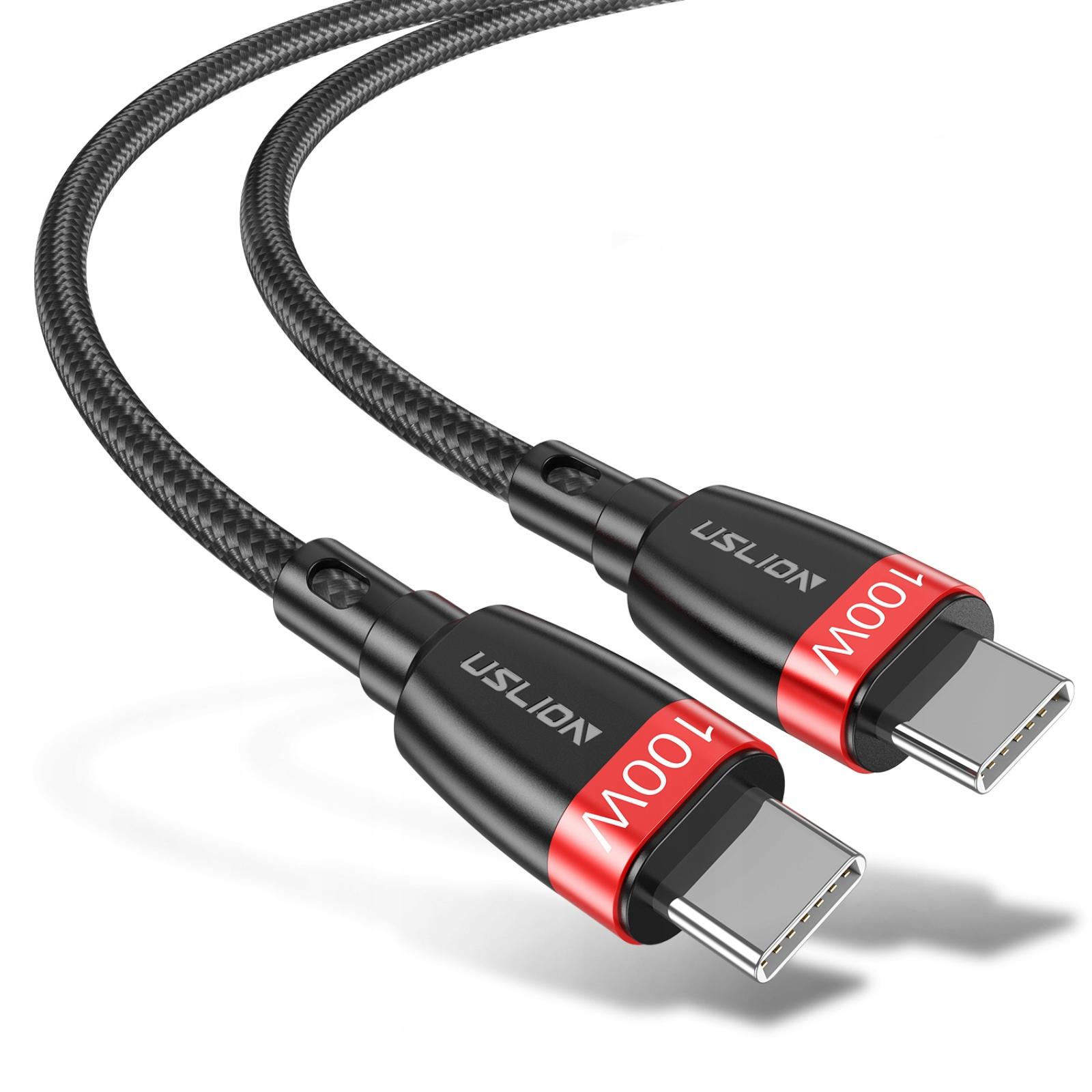 USLION KÁBEL USB-C Type-C PD 100W Quick Charge 4.0 - dĺžka 1m kb38 - undefined
