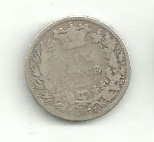6 Pence    Anglie   1877   stříbro  
