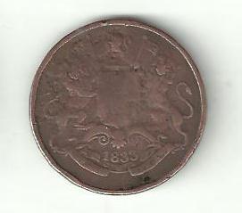 1/4  ANNA Britská Indie 1833 - Numismatika