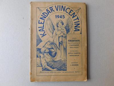 Kalendář Vincentina 1945 stránek 128 rozměr 23,5 x 16,5 cm zachovalý 