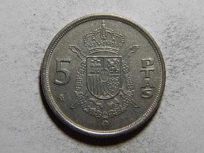 Španělsko 5 Ptas 1984 XF č23626 