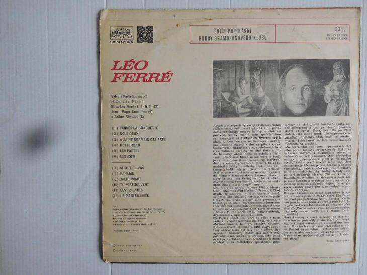 LP LÉO FERRÉ _ SUPRAPHON GRAMOFONOVÝ KLUB 1971_LP TOP - Hudba