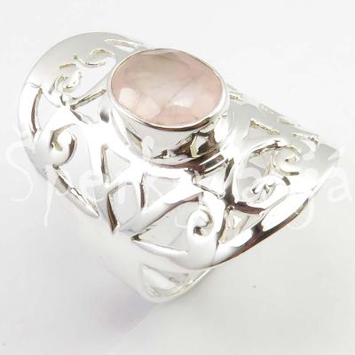 /SJ49/ Stříbrný prsten růženín ovál    