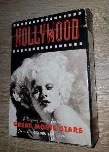Hrací karty - 52 + 3 ks. 18 Hollywoodských hvězd.