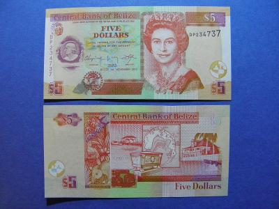 5 Dollars 1.11.2011 Belize - P67e - UNC - /H35/