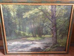 Havelka Roman - Řeka v lese ,olej na plátně