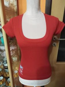 dámské bavlna triko červené