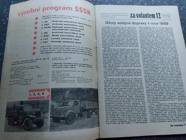 Za volantem 1958/12, ZIL GAZ UAZ ČSAD Tatra 111 Citroen