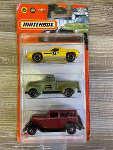 MATCHBOX, 2020, 3 pack, 1972 Lotus Europa, ´47 Chevy AD 3100, Plymouth