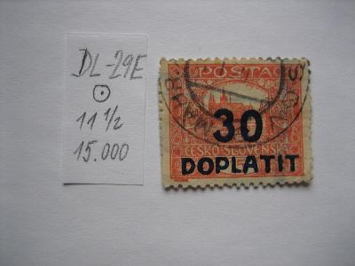 ČSR Doplatní DL-29E ražené rok 1922 katalog 15000 viz foto
