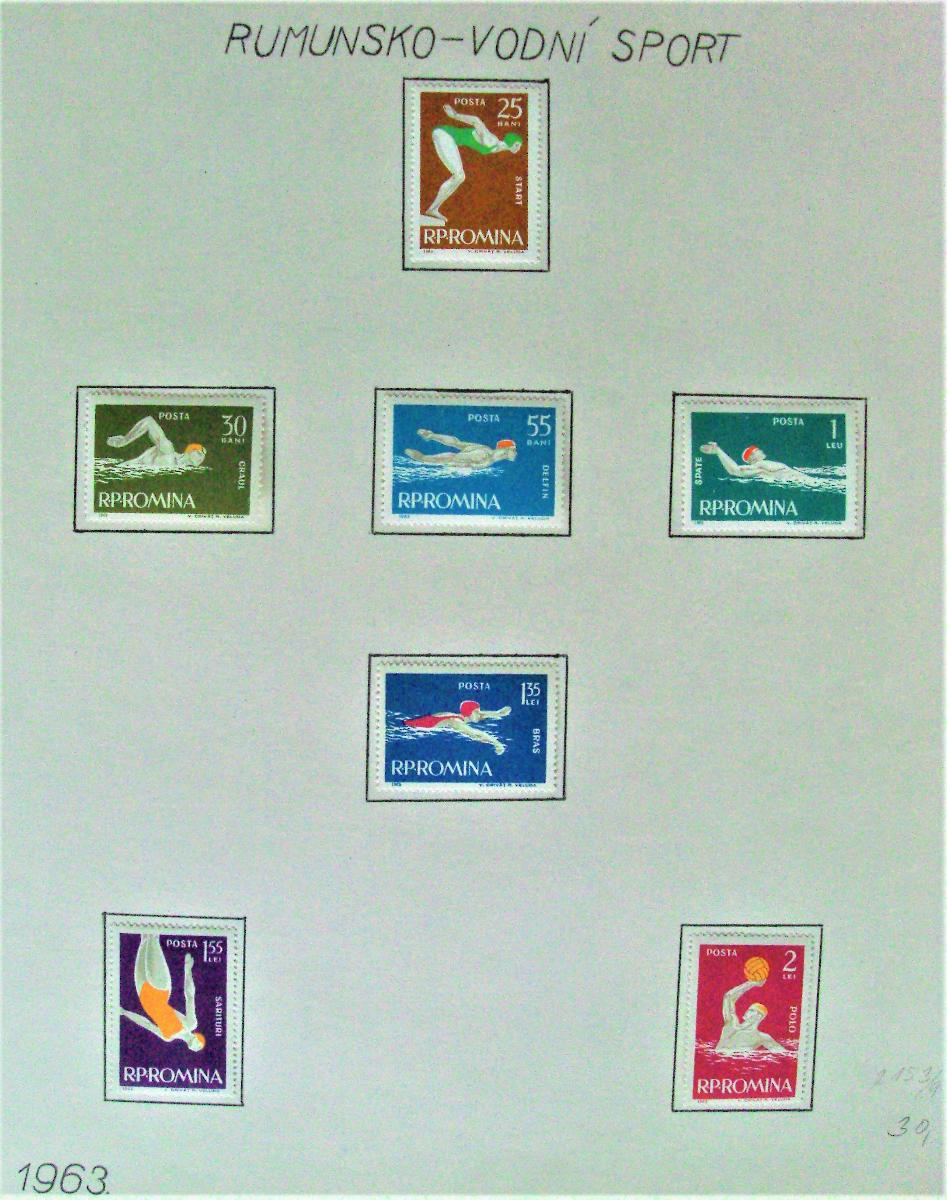 Rumunsko - sport celá série 1966 - Známky