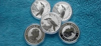 Investiční stříbro - Kookaburra- 1oz 2022