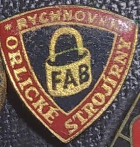 P112 Odznak FAB Orlické strojírny Rychnov nad Kněžnou  1ks