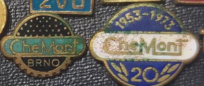 P112 Odznak CheMont Brno 1953-73 - 2ks