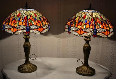 Tiffany lampy s vážkami- krásné - velké 