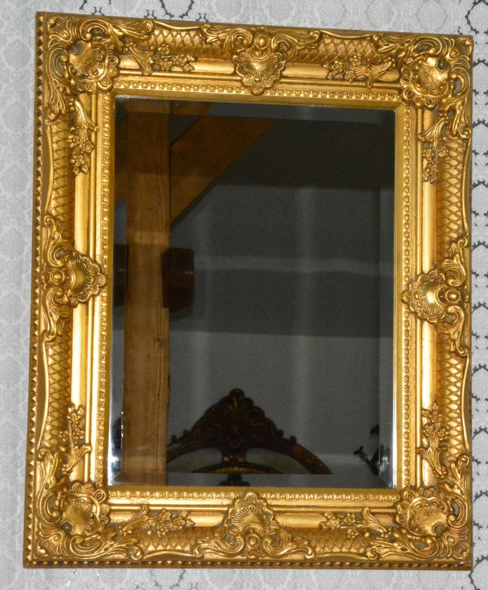 Zámocké zrkadlo s fazetovým sklom - Starožitnosti