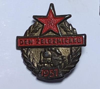 P113 Odznak Den železničářů 1957  -  1ks
