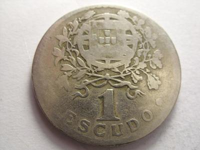 PORTUGALSKO - 1 Escudo z roku 1927