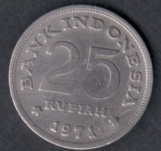 Mince: Indonésie 25 rupií/rupies 1971 - Sběratelství