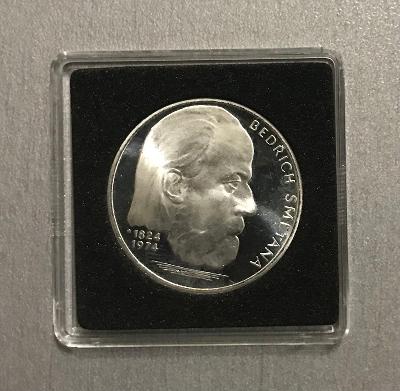 Stříbrná mince 100Kčs PROOF B.Smetana 150. výročí 1974,4.771ks