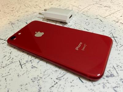 APPLE iPhone 8 64gb RED 100%FUNKČNÍ 95++%VZHLED +NEW adaptér OD1KČ