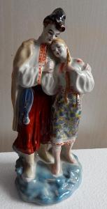 Porcelánové sousoší zamilovaného páru - Rusko - 27 cm