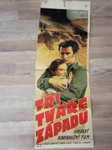 Starý filmový plakát TŘI TVÁŘE ZÁPADU - PLM82