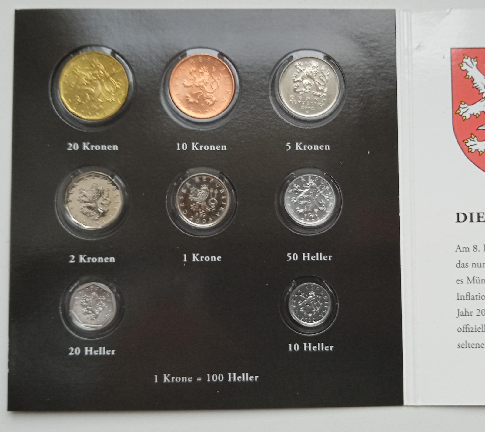 Sada oběžných mincí Česká Republika UNC Vzácná - Numismatika