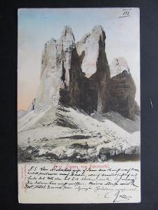 b1498 ITÁLIE Dolomity Drei Zinnen 1911