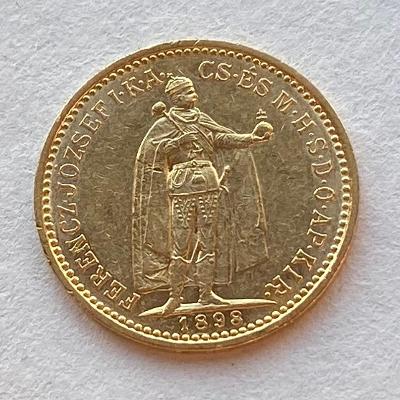 Rakousko Uhersko FJI. zlatá 10 koruna uherská 1898 KB originální ražba