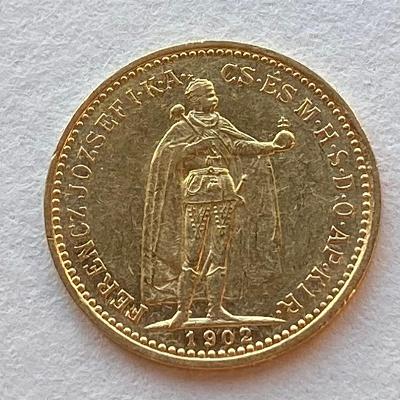 Rakousko Uhersko FJI. zlatá 10 koruna uherská 1902 KB originální ražba