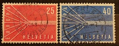 Švýcarsko, 1957. EUROPA, MiNr.646-647, kompl.VYPRODEJ 0D 1,-/B-937a