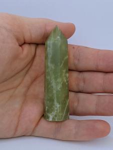 Zelený jadeit, 76 mm - krystal, minerál, špice, obelisk, hrot