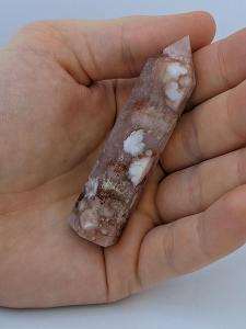 Achát sakura, 75 mm - krystal, minerál, špice, obelisk, hrot