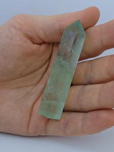 Zelený fluorit, 72 mm - krystal, minerál, špice, obelisk, hrot