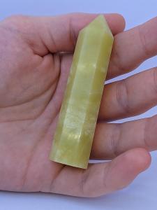 Citrónový jadeit, 81 mm - krystal, minerál, špice, obelisk, hrot