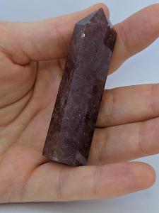Jahod. červený křišťál, 76 mm - krystal, minerál, špice, obelisk, hrot