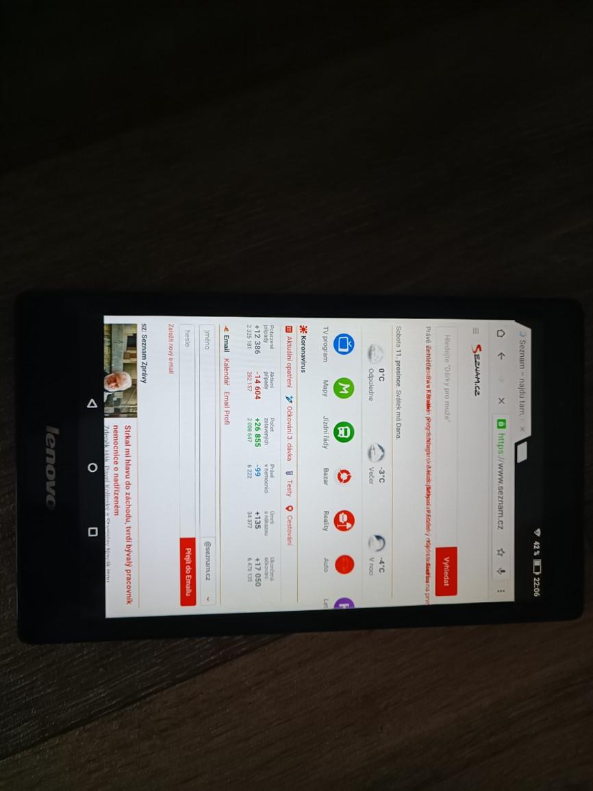 Tablet Lenovo Tab 2 A8-50F, 8 palců,16GB, IPS, Android 5.1 - Počítače a hry