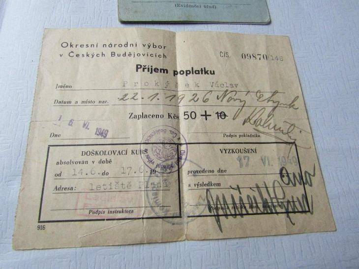 Řidičský průkaz 1948 - Staré dokumenty