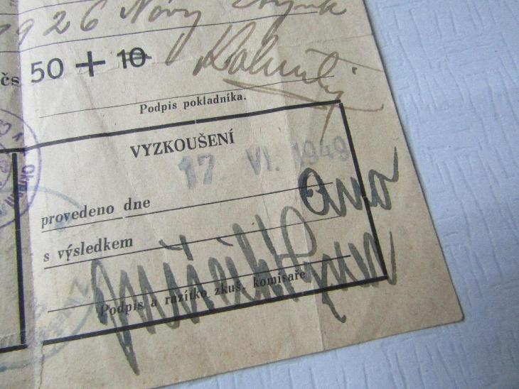 Řidičský průkaz 1948 - Staré dokumenty