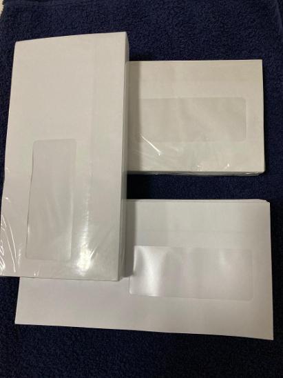 Kancelářské obálky DL, bílé, 110x220mm, samolepicí, s okýnkem - 150 ks - undefined