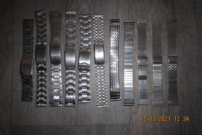 Prodám kovové tahy na hodinky 11 kusů
