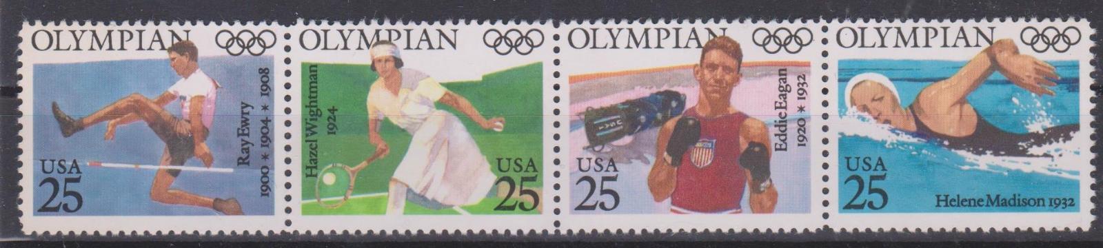 USA 1990, serie/soutisk olympijskí vítězi, svěží, - Známky