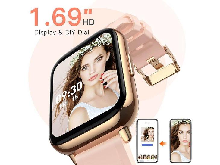 Chytré hodinky pro ženy, AGPTEK 1,69" (43 mm) chytré hodinky pro telef - Mobily a chytrá elektronika