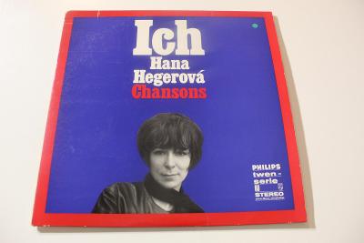 Hana Hegerová - Ich Chansons -Výb. stav- Germany 1967 LP +příloha